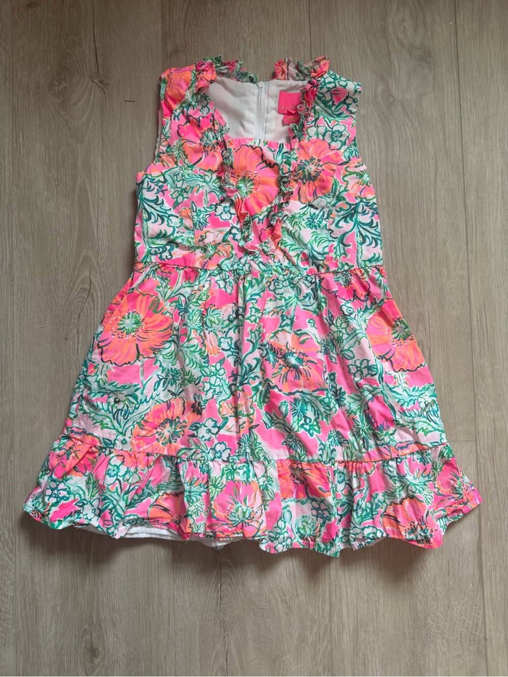 Lilly Pulitzer Girls Mini Tersa Dress in Pink Perfect Poppy
